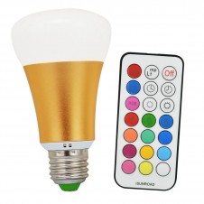 RGBW RGB+ White new style 10W rgb led bulb with ir remote, e27 dimmable led bulbs