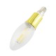 RUICAIKUN 4W LED Filament Candelabra Bulb Soft White 2700K Equivalent to 60W Incandescent Chandelier Bulb(85-265V)pack of 2