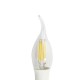 RUICAIKUN 4W LED Filament Candelabra Bulb Soft White 2700K Equivalent to 60W Incandescent Chandelier Bulb(85-265V)pack of 2