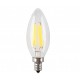 RUICAIKUN LED Filament Bulb, Candle Lights, 3-pack 110-130V 6W E12 - 60W Equivalent 2700K 600LM Warm White